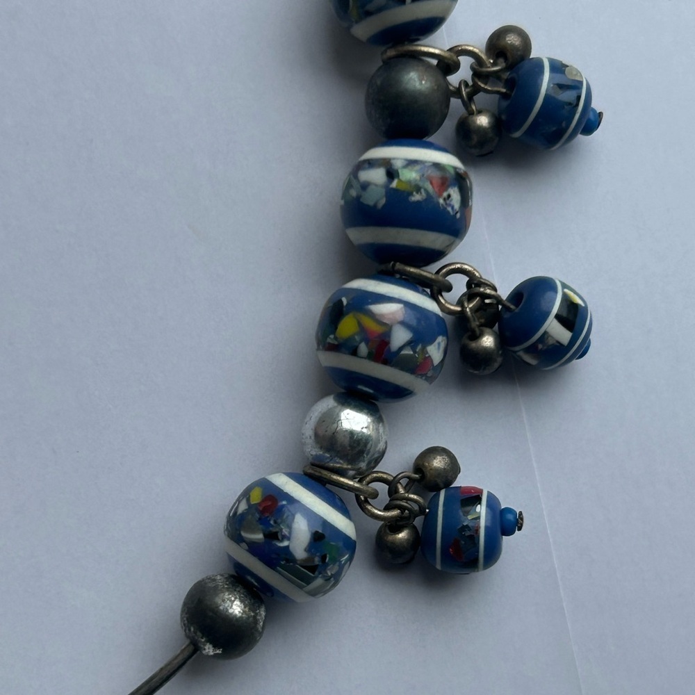 Vintage Millefiori Bead Choker Necklace Murano Style Vintage Necklace - Picture 11 of 13
